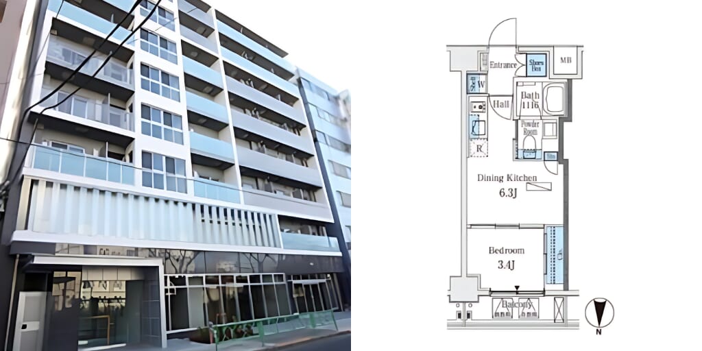 アブレイズ不動産note｜西新宿五丁目駅探訪記｜ルーエ中野坂上の1DKタイプのご紹介です！仲介手数料無料～半額以下保証