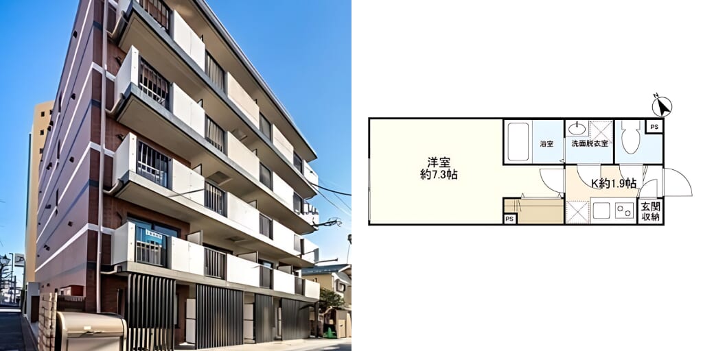 アブレイズ不動産note｜用賀駅探訪記｜ウェルスクエアイズム世田谷用賀の1Kタイプのご紹介です！仲介手数料無料～半額以下保証
