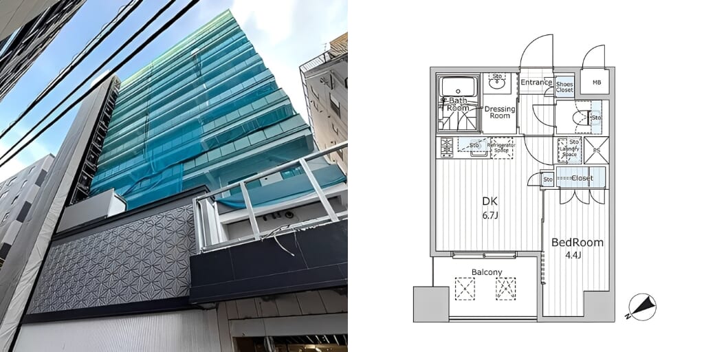 アブレイズ不動産note｜人形町駅探訪記｜ビエラコート日本橋久松町の1DKタイプのご紹介です！｜仲介手数料無料～半額以下保証
