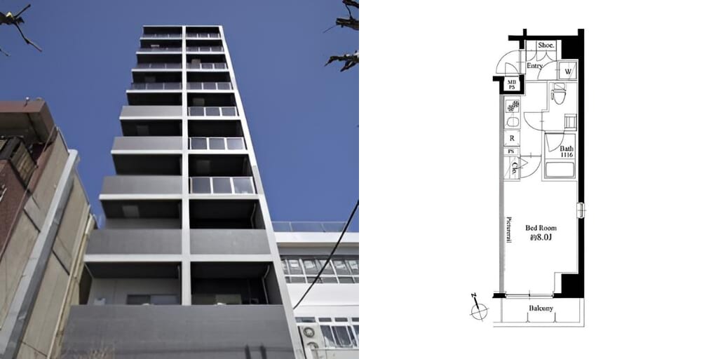 アブレイズ不動産note｜尾久駅探訪記｜LEXE東京North(レグゼ東京ノース)の1Kタイプのご紹介です！仲介手数料無料～半額以下保証