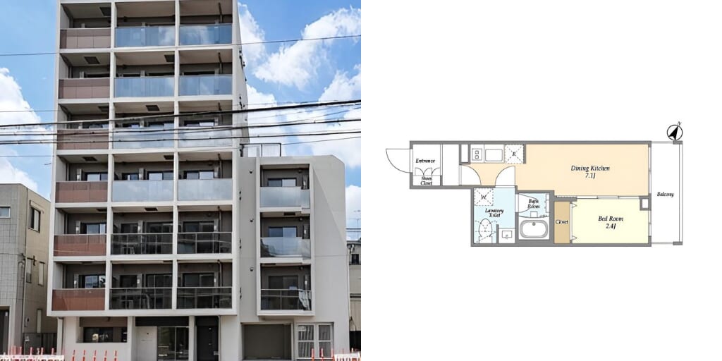 アブレイズ不動産note｜東十条駅探訪記｜シーズンフラッツ中十条の1DKタイプのご紹介です！仲介手数料無料～半額以下保証