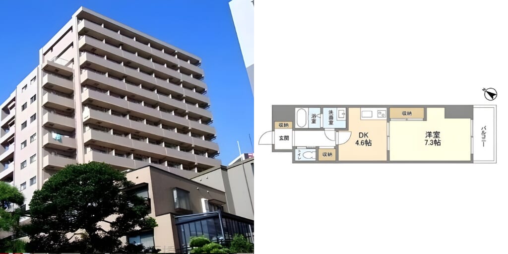 アブレイズ不動産note｜板橋区役所前駅探訪記｜オーキッドレジデンス板橋の1DKタイプのご紹介です！仲介手数料無料～半額以下保証