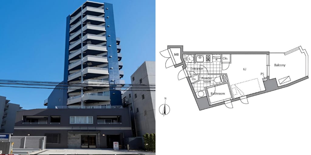 アブレイズ不動産note｜高田馬場駅探訪記｜レジディア目白Ⅱの1Kタイプのご紹介です！仲介手数料無料～半額以下保証