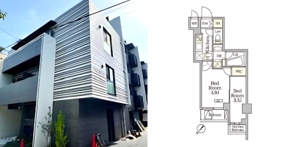 アブレイズ不動産note｜池尻大橋駅探訪記｜アジールコート池尻大橋の2Kタイプのご紹介です！仲介手数料無料～半額以下保証