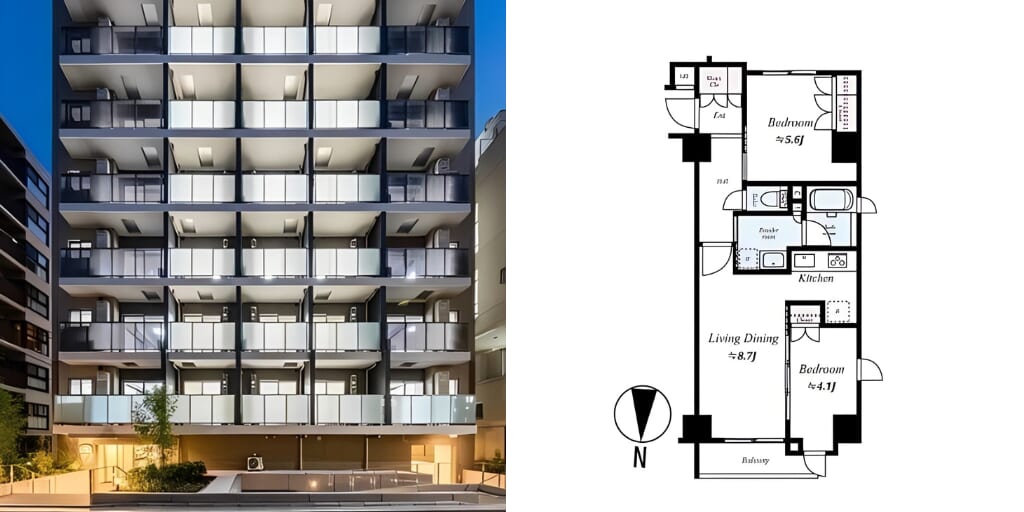 アブレイズ不動産note｜菊川駅探訪記｜プレール・ドゥーク両国Ⅱの2LDKタイプのご紹介です！｜仲介手数料無料～半額以下保証