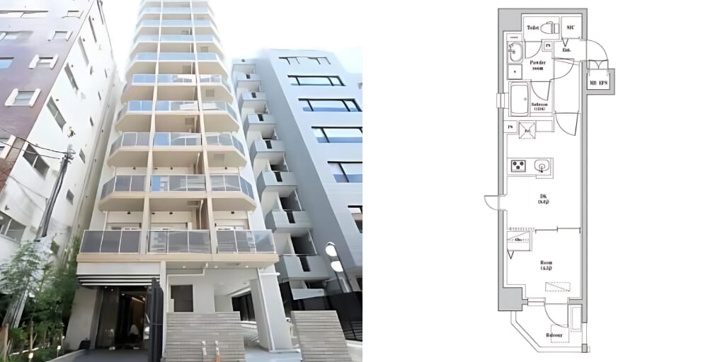 アブレイズ不動産note｜北参道駅探訪記｜神宮北参道レジデンスの1LDKタイプのご紹介です！仲介手数料無料～半額以下保証