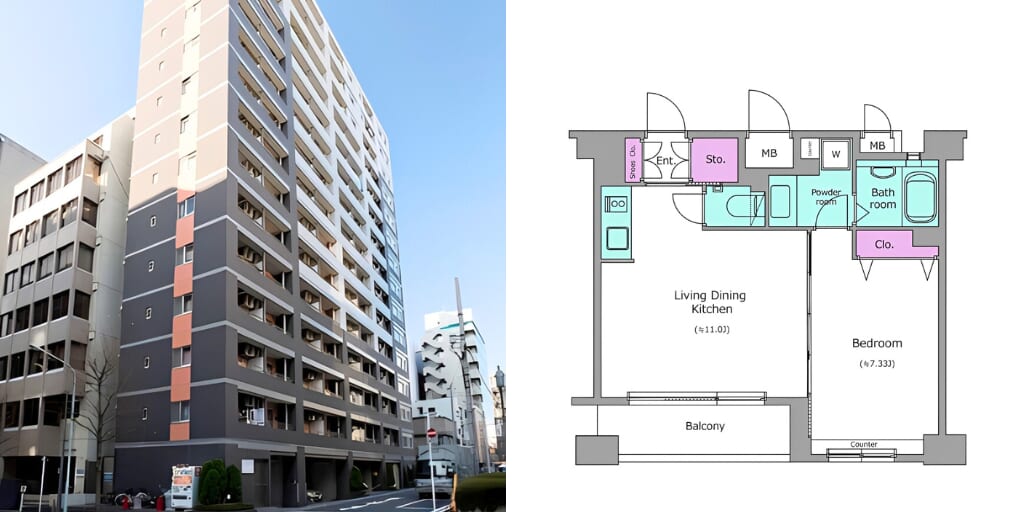 アブレイズ不動産note｜新日本橋駅探訪記｜レジディア三越前の1LDKタイプのご紹介です！｜仲介手数料無料～半額以下保証