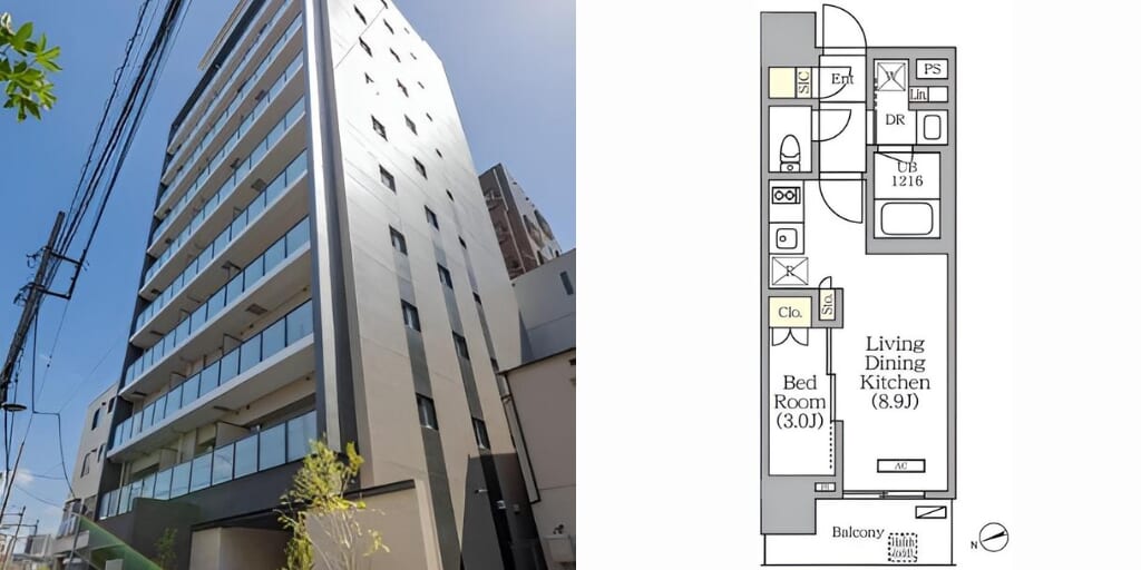 アブレイズ不動産note｜西日暮里駅探訪記｜グランエール西日暮里の1LDKタイプのご紹介です！仲介手数料無料～半額以下保証