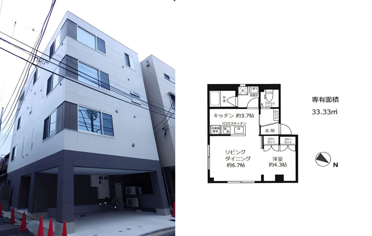 アブレイズ不動産note｜月島駅探訪記｜グレイスコート月島の1LDKタイプ 